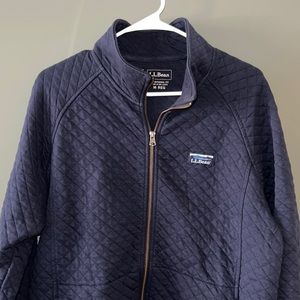 Mens LL Bean Zip-Up Quilted Jacket